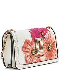 KARL LAGERFELD PARIS Kosette Floral Embroidered Convertible Shoulder Bag