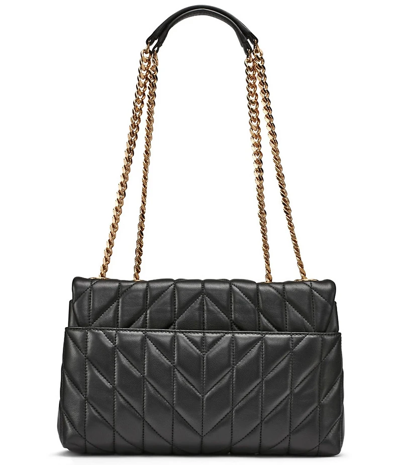 KARL LAGERFELD PARIS Lafayette Quilted Chain Charm Shoulder Bag