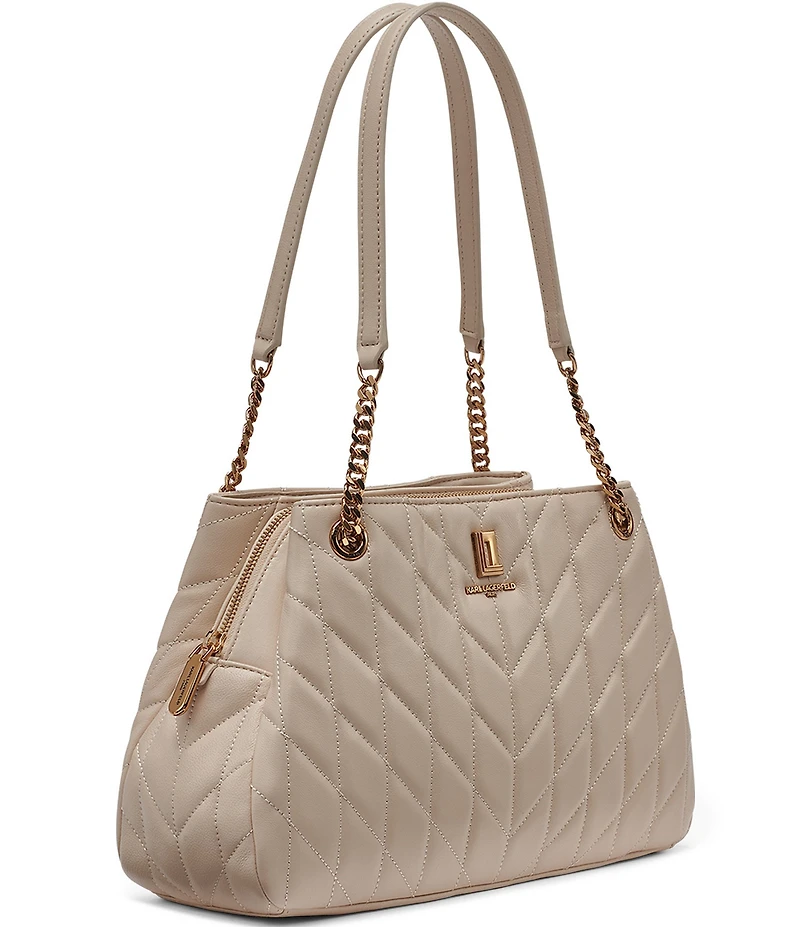 KARL LAGERFELD PARIS Lafayette Leather Satchel Bag