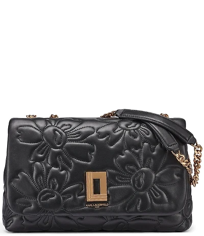 KARL LAGERFELD PARIS Lafayette Quilted Floral Shoulder Bag