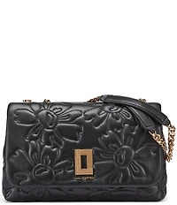 KARL LAGERFELD PARIS Lafayette Quilted Floral Shoulder Bag