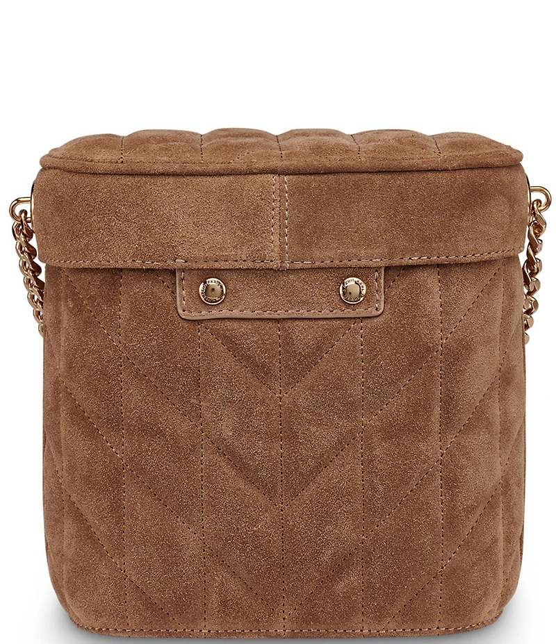 KARL LAGERFELD PARIS Lafayette Suede Crossbody Bucket Bag