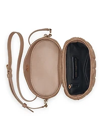 KARL LAGERFELD PARIS Lafayette Suede Crossbody Bucket Bag