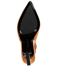KARL LAGERFELD PARIS Lauryn Suede Slingback Block Heel Pumps