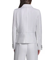KARL LAGERFELD PARIS Linen Point Collar Long Sleeves Coordinating Jacket