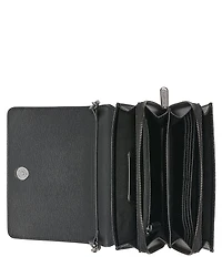 KARL LAGERFELD PARIS Lourdes Mixed Media Tassle Crossbody Bag