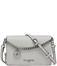 KARL LAGERFELD PARIS Lourdes Silver Chain Crossbody Bag