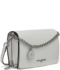 KARL LAGERFELD PARIS Lourdes Silver Chain Crossbody Bag