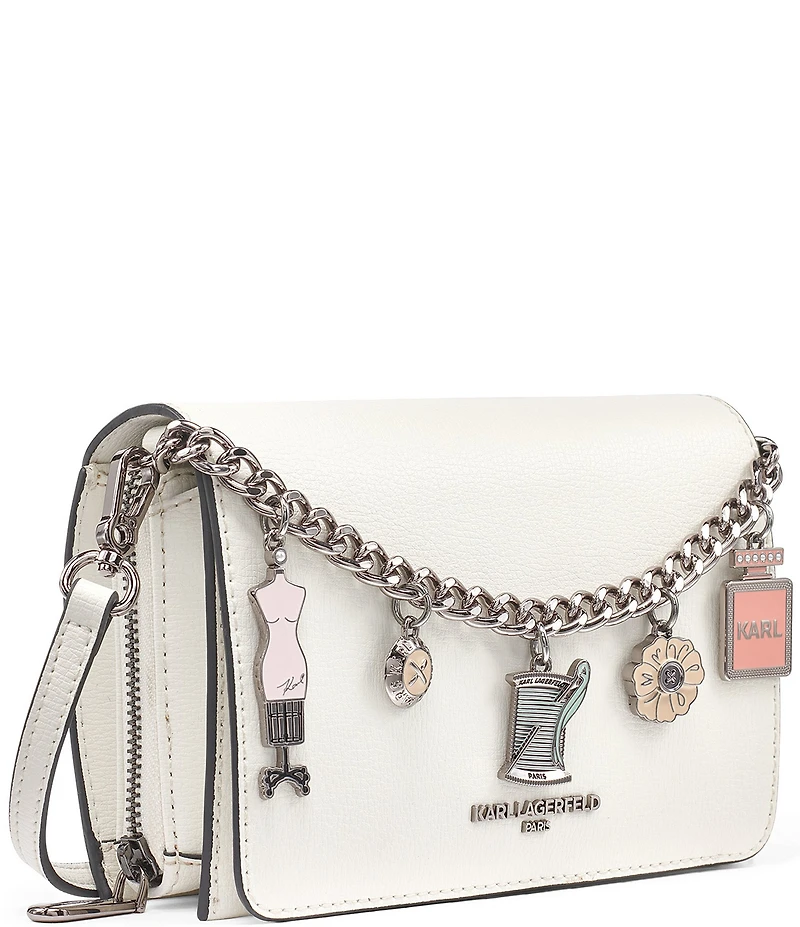 KARL LAGERFELD PARIS Lourdes Swag Chain Crossbody Bag