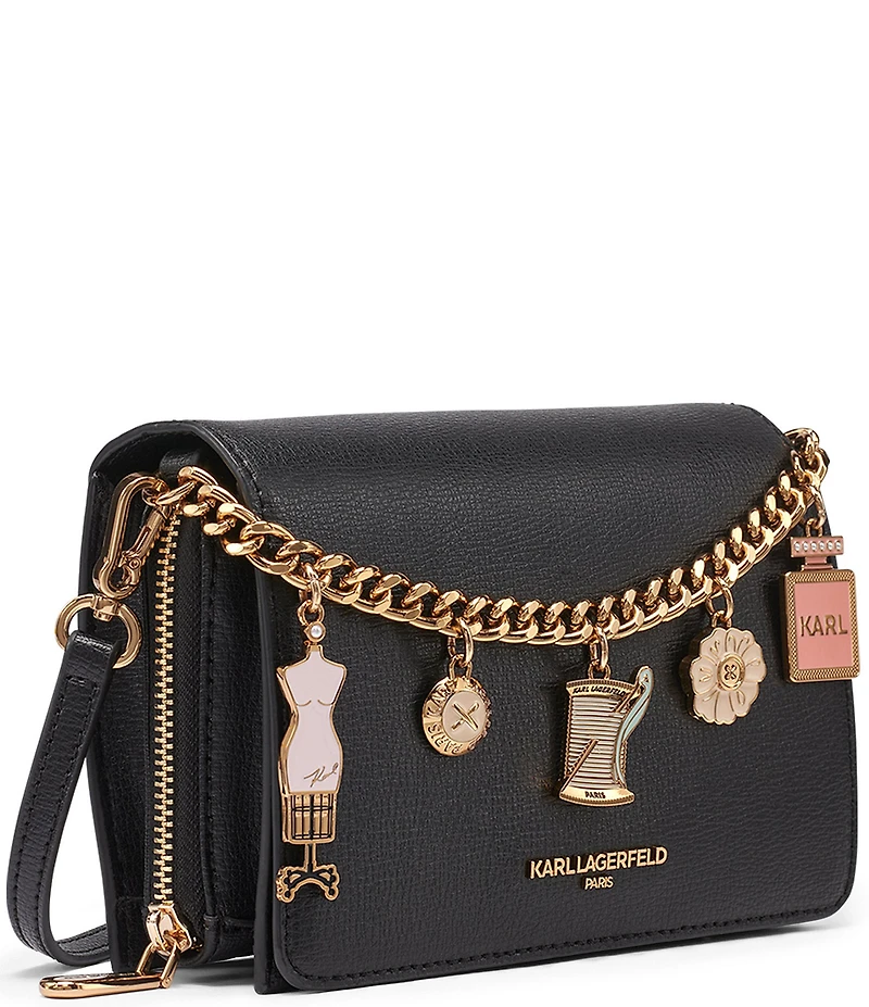 KARL LAGERFELD PARIS Lourdes Swag Chain Crossbody Bag