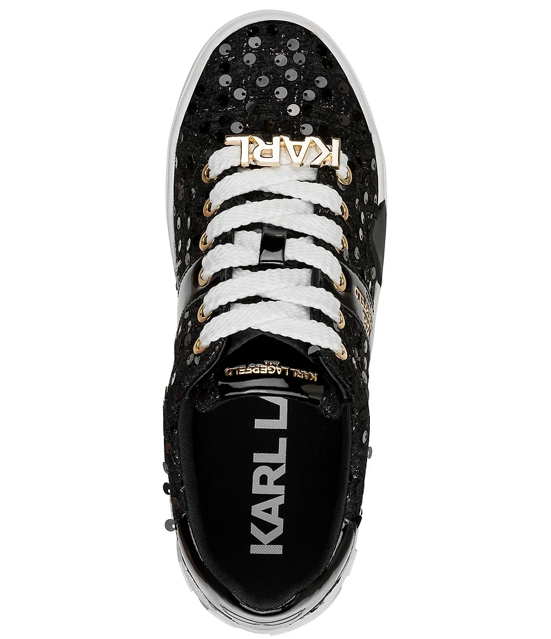 KARL LAGERFELD PARIS Mablyn Boucle Signature Logo Lace Up Sneakers