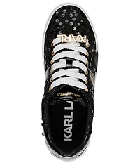 KARL LAGERFELD PARIS Mablyn Boucle Signature Logo Lace Up Sneakers