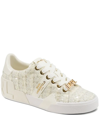 KARL LAGERFELD PARIS Mablyn Boucle Signature Logo Lace Up Sneakers
