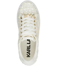 KARL LAGERFELD PARIS Mablyn Boucle Signature Logo Lace Up Sneakers