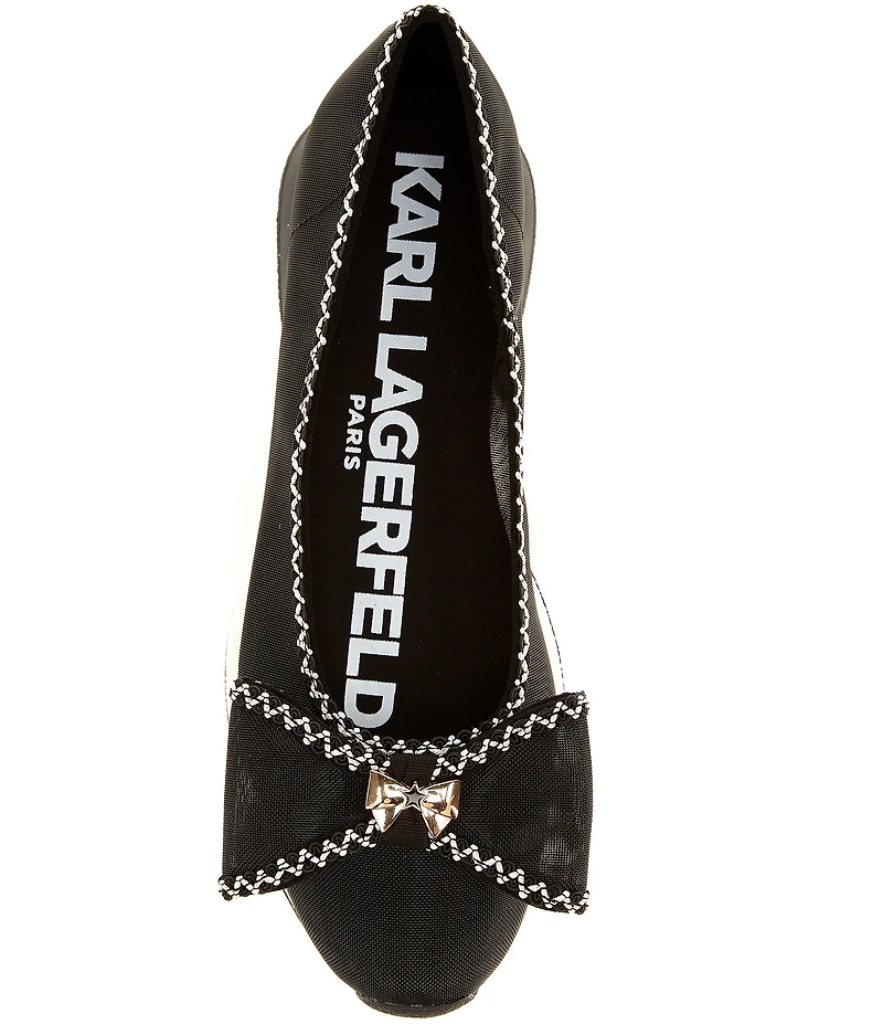 KARL LAGERFELD PARIS Macklin Mesh Bow Sneakerinas