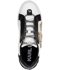 KARL LAGERFELD PARIS Madisyn Pearl Embellished Cat Applique Slip On Sneakers