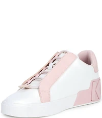 KARL LAGERFELD PARIS Madisyn Pearl Embellished Cat Applique Slip On Sneakers