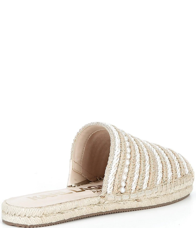 KARL LAGERFELD PARIS Malaysia Woven Espadrille Mules