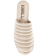 KARL LAGERFELD PARIS Malaysia Woven Espadrille Mules