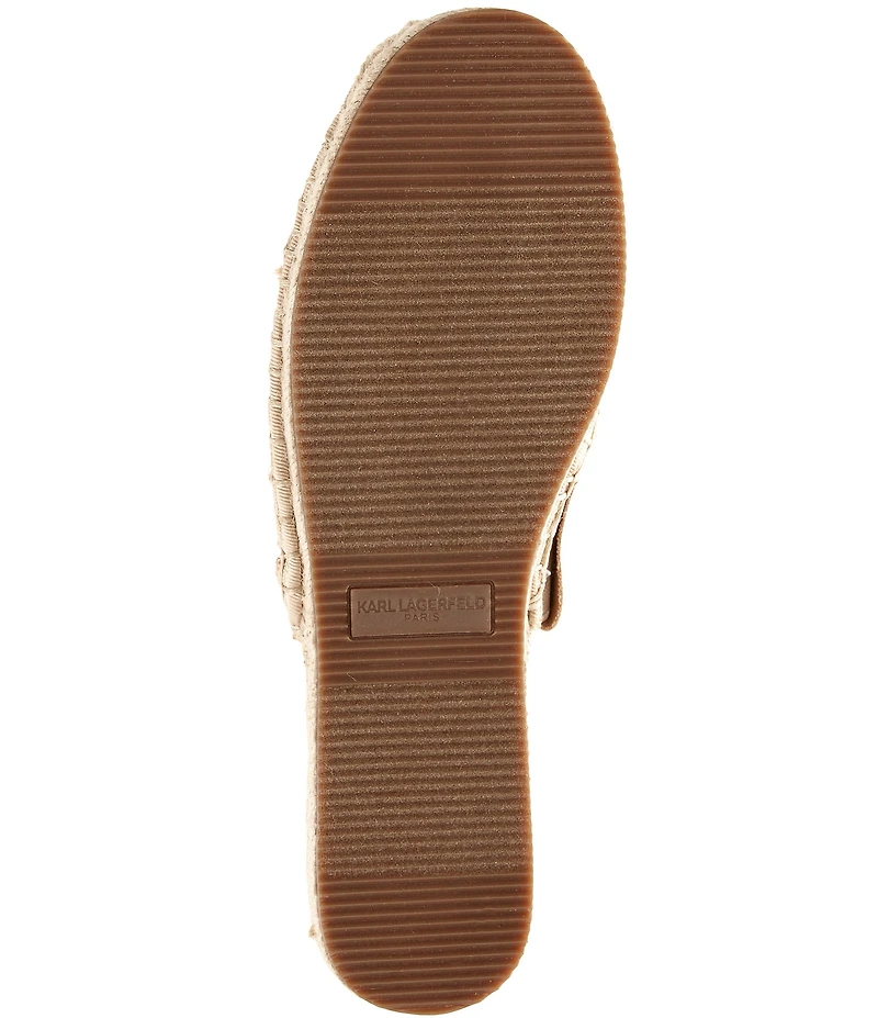 KARL LAGERFELD PARIS Malaysia Woven Espadrille Mules