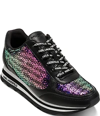 KARL LAGERFELD PARIS Marenza Multi Sequin Lace Up Sneakers