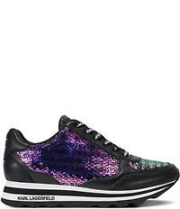 KARL LAGERFELD PARIS Marenza Multi Sequin Lace Up Sneakers