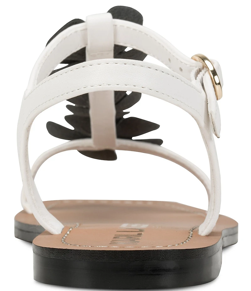 KARL LAGERFELD PARIS Margate Flower Applique Flat Sandals