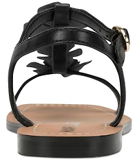 KARL LAGERFELD PARIS Margate Flower Applique Flat Sandals