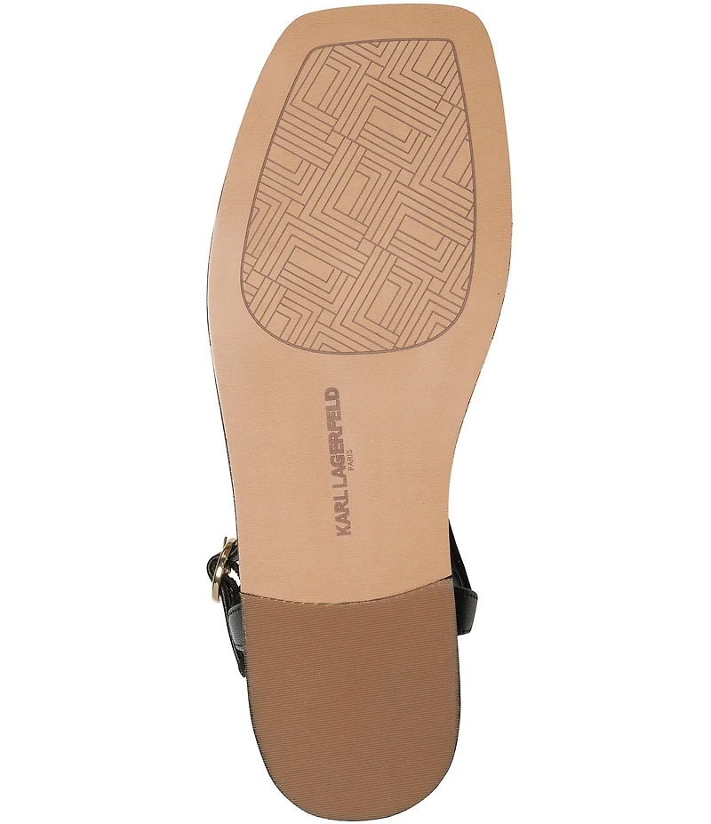 KARL LAGERFELD PARIS Margate Flower Applique Flat Sandals