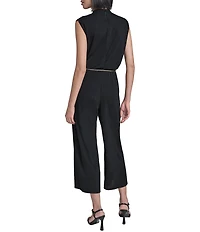 KARL LAGERFELD PARIS Matte Jersey Jumpsuit