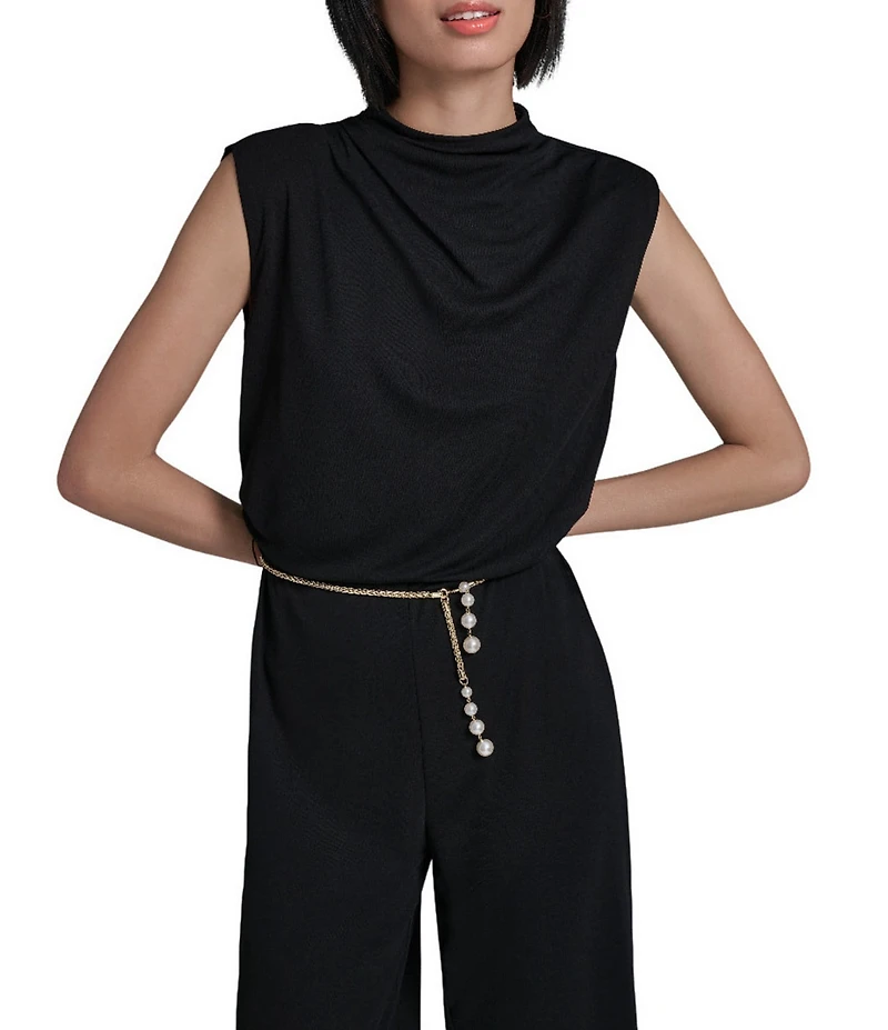 KARL LAGERFELD PARIS Matte Jersey Jumpsuit