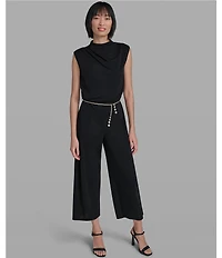 KARL LAGERFELD PARIS Matte Jersey Jumpsuit