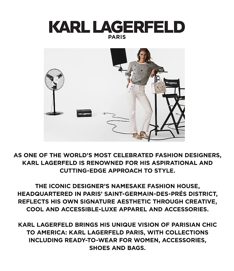 KARL LAGERFELD PARIS Maybelle Charm Satchel Bag