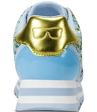 KARL LAGERFELD PARIS Meade Sequin Boucle Lace Up Sneakers