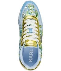 KARL LAGERFELD PARIS Meade Sequin Boucle Lace Up Sneakers