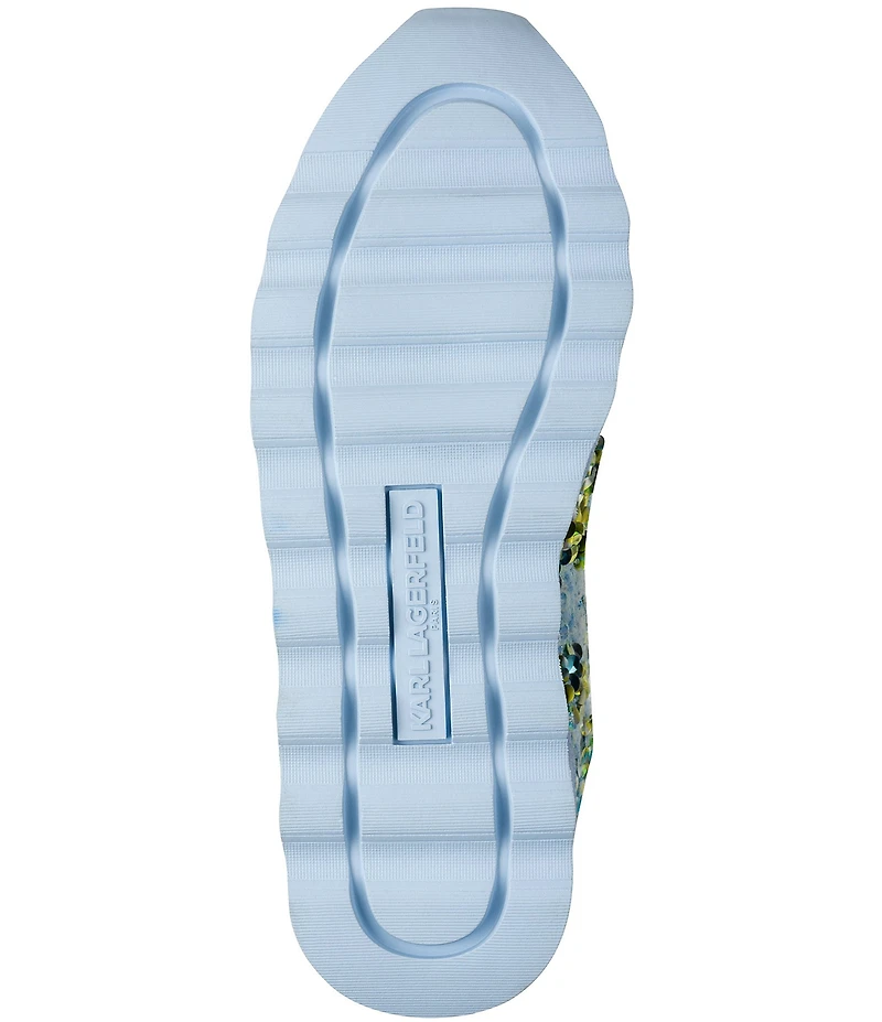 KARL LAGERFELD PARIS Meade Sequin Boucle Lace Up Sneakers