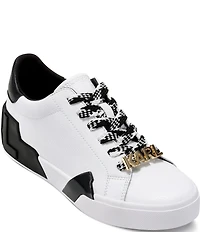 KARL LAGERFELD PARIS Melora Leather Lace Up Sneakers