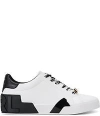 KARL LAGERFELD PARIS Melora Leather Lace Up Sneakers