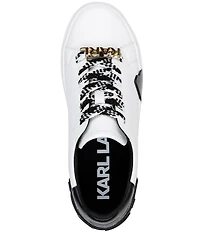 KARL LAGERFELD PARIS Melora Leather Lace Up Sneakers