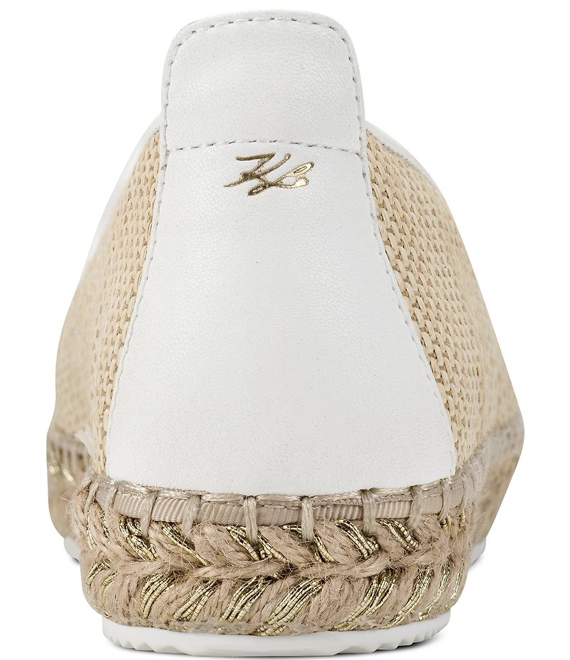 KARL LAGERFELD PARIS Michaela Atelier Raffia Charm Slip On Espadrilles