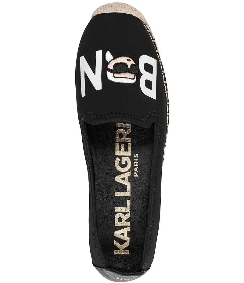 KARL LAGERFELD PARIS Michaela Bonjour Neoprene Slip On Espadrilles