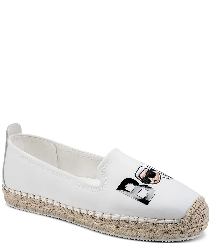 KARL LAGERFELD PARIS Michaela Bonjour Neoprene Slip On Espadrilles