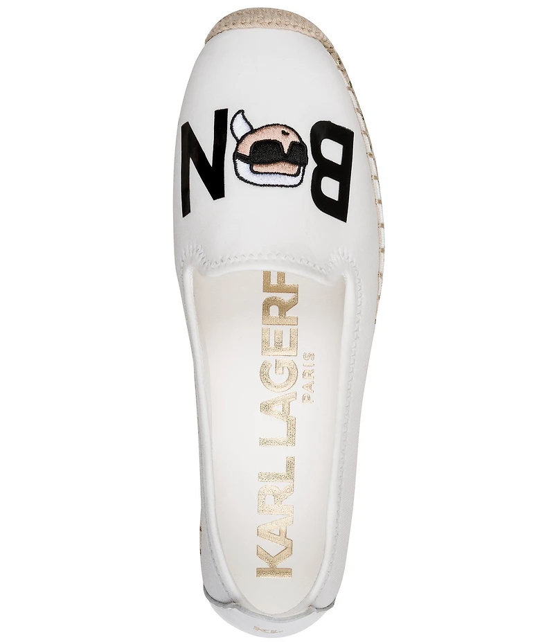KARL LAGERFELD PARIS Michaela Bonjour Neoprene Slip On Espadrilles