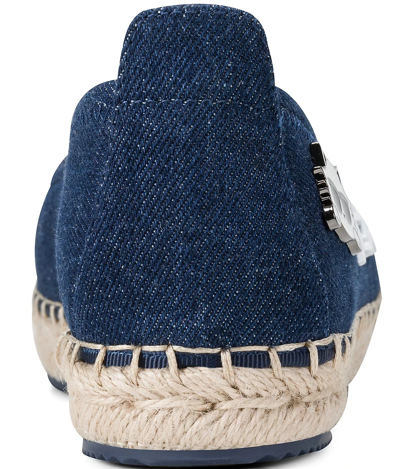 KARL LAGERFELD PARIS Michaela Denim Charm Slip On Espadrilles