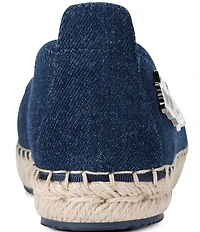 KARL LAGERFELD PARIS Michaela Denim Charm Slip On Espadrilles