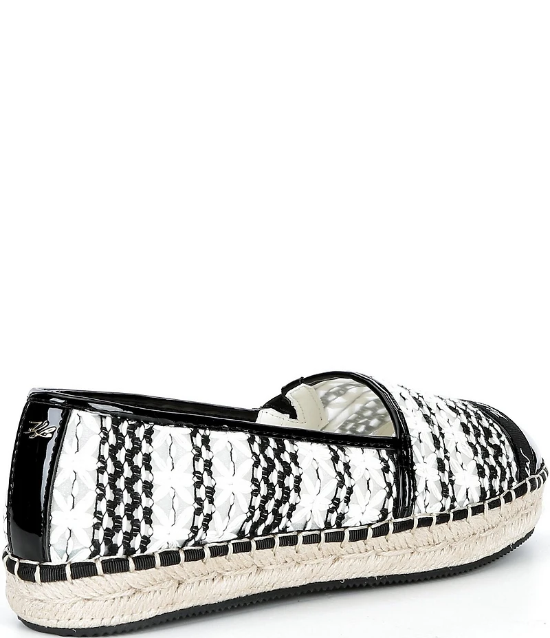KARL LAGERFELD PARIS Milicent Woven Espadrille Flat Loafers