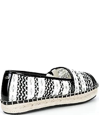 KARL LAGERFELD PARIS Milicent Woven Espadrille Flat Loafers