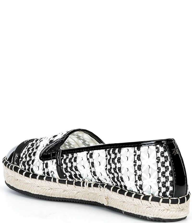 KARL LAGERFELD PARIS Milicent Woven Espadrille Flat Loafers
