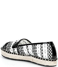 KARL LAGERFELD PARIS Milicent Woven Espadrille Flat Loafers