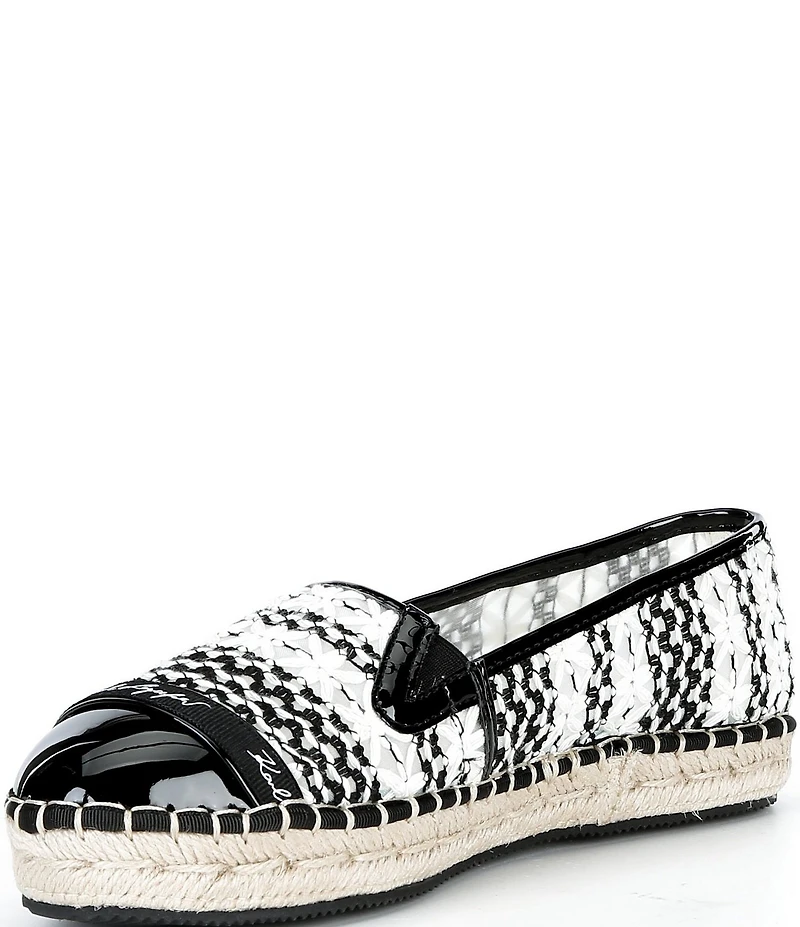 KARL LAGERFELD PARIS Milicent Woven Espadrille Flat Loafers